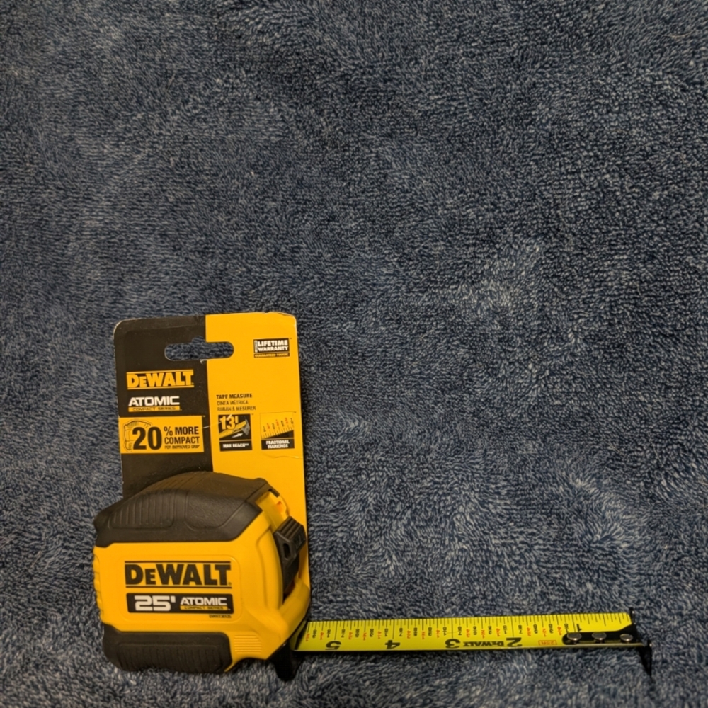 DeWalt Atomic 25ft Yellow and Black Tape Measure